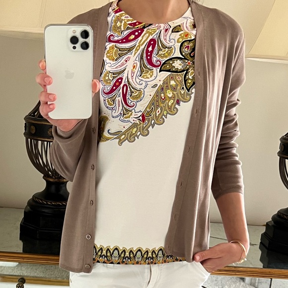 S’ MaxMara Cardigan, size XS, condition like new, beige color - Picture 2 of 11